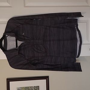 PARADOX long sleeve, 1/4 zip, top/tee, pull over, medium, black/ purple, M.